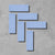 Lake Blue Herringbone Cement Tile